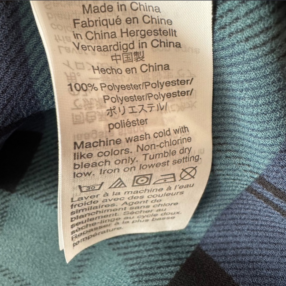 J. Crew Women’s  Plaid Blouse - Navy and Teal - Picture 5 of 7